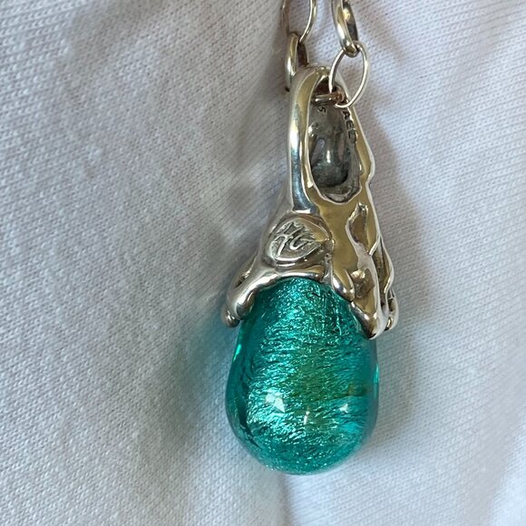 Hagit Gorali Jewelry - Hagit Gorali Israeli Silver Frosted Turquoise Necklace